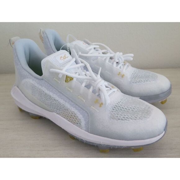 Under Armour 3024320 Men's Sz 12.5 White/Gray Harper 6 Elite TPU Baseball Cleats - Picture 4 of 7